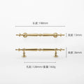 Bright Gold Luxury Solid Brass Handles for Cabinets and Drawers