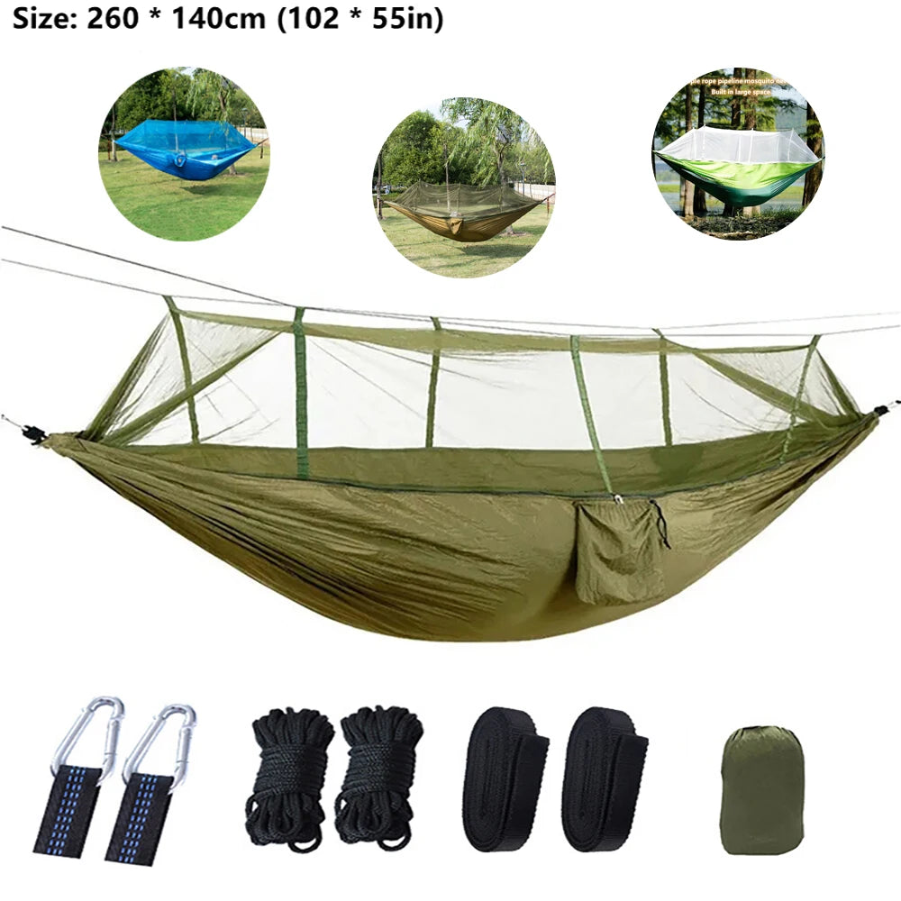 Portable Outdoor Double Mosquito Net Hammocks