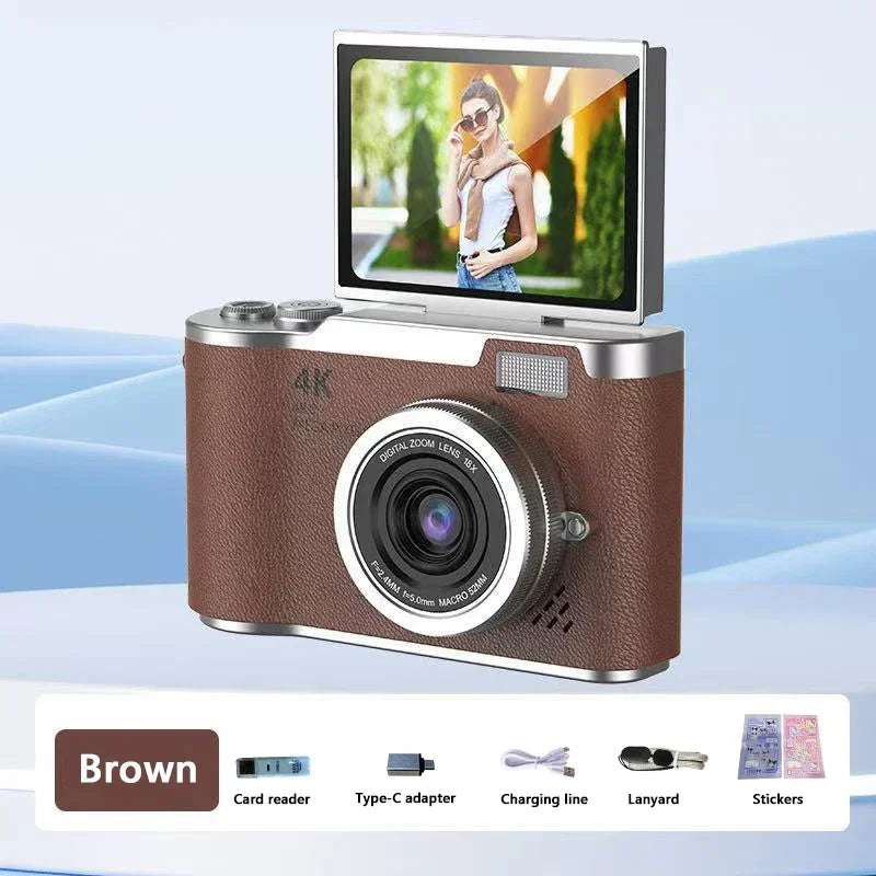 Lenovo 8X Digital Zoom Student Digital Camera, 48MP Portable Digital Photography Camera, 180° Flip Screen Selfie Camera