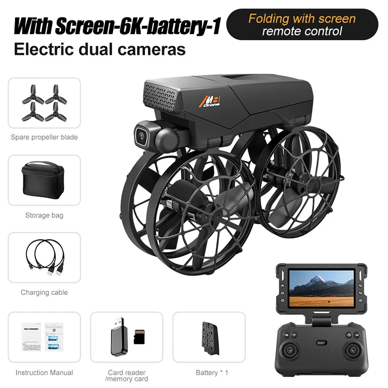Original M8 Drone 4K Professional Dual Camera with Screen 5G WIFI FPV GPS Dron Brushless Optical Flow Hover Folding Quadcopter