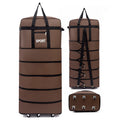 Versatile 5-Layer Folding Travel Bag with Wheels Large Capacity Waterproof Durable Luggage