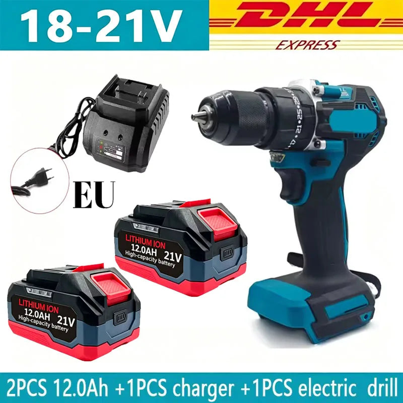 Rechargeable Li-Ion Batteries & Charger Suitable for Cordless Makita 18V/21V Power Tools