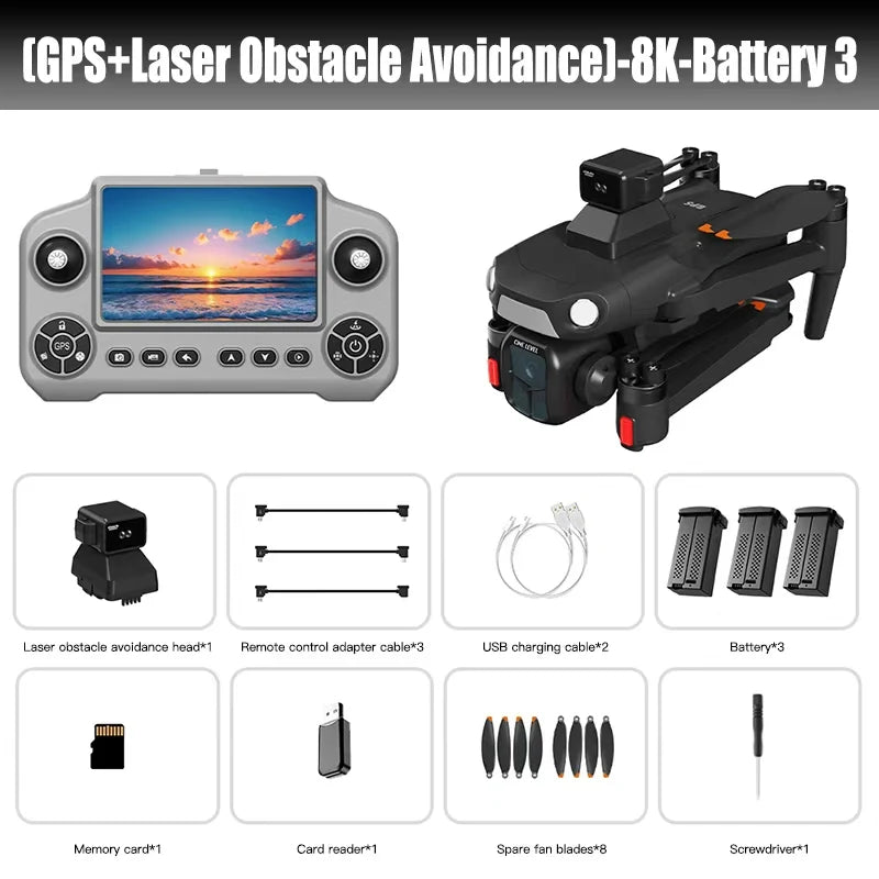 Original Drone, GPS RC 8K Professional HD Aerial Photography Laser obstacle avoidance Quadcopter Aircraft
