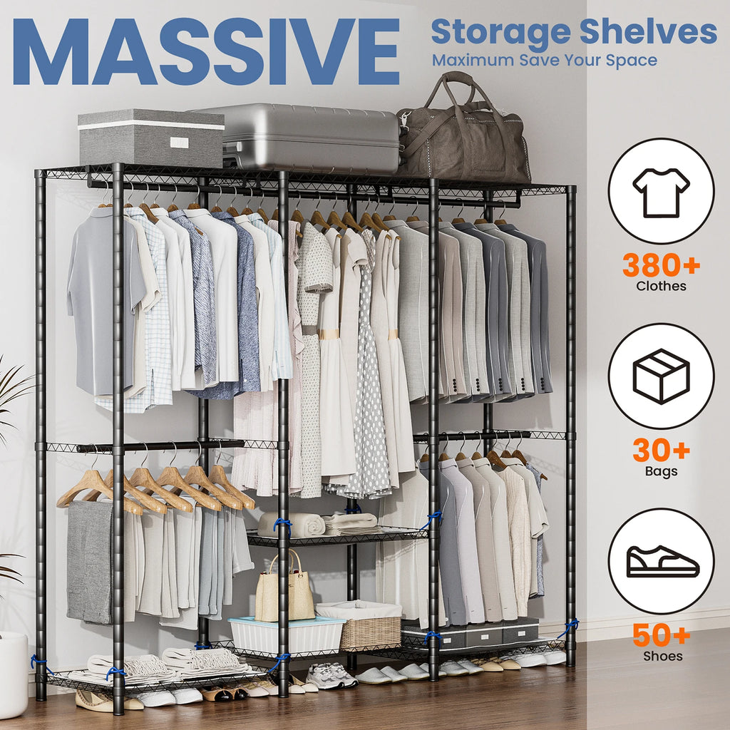 Freestanding Portable Heavy Duty Clothes Rack
