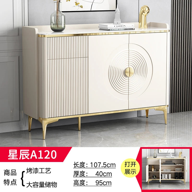 Large European Luxury Living Room Cabinets With Metal Legs, Nordic Modern Szafka Vintage Furniture