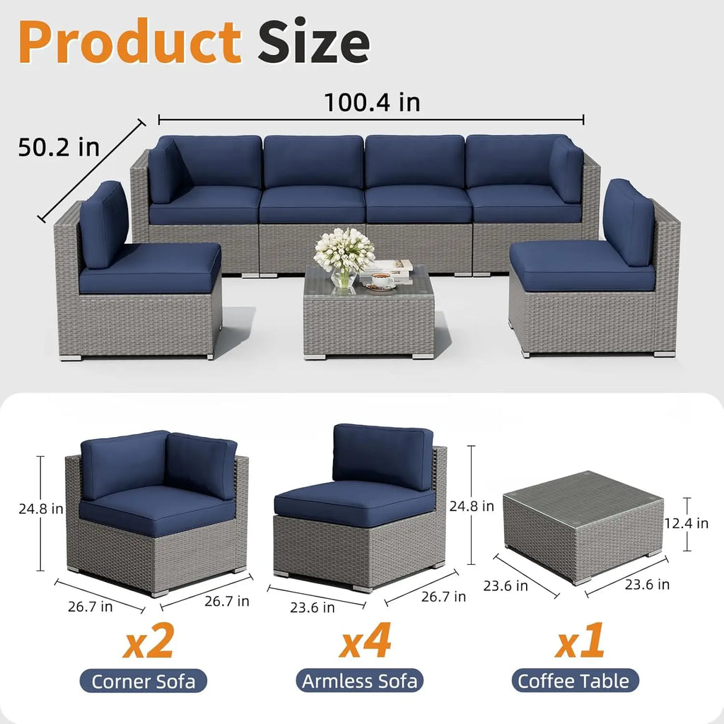 7-Piece Outdoor Patio Furniture Set