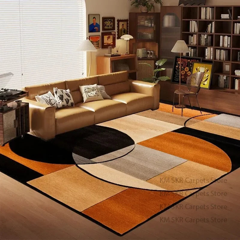 Nordic Multi Color Living Room Carpet Modern Geometry Sofa Coffee Table Rug Home Decor Bedroom Bedside Soft Floor Mats Non-slip
