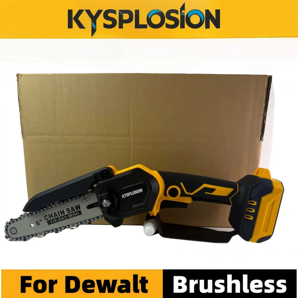Brushless Chainsaw Cordless Electric Chain Saw, Needs DeWALT 18/20V Battery