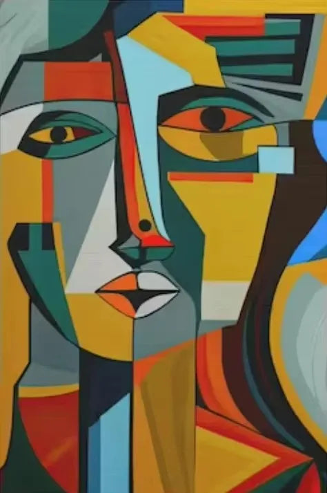 Abstract Wall Art, Cubist HD Canvas Poster Prints