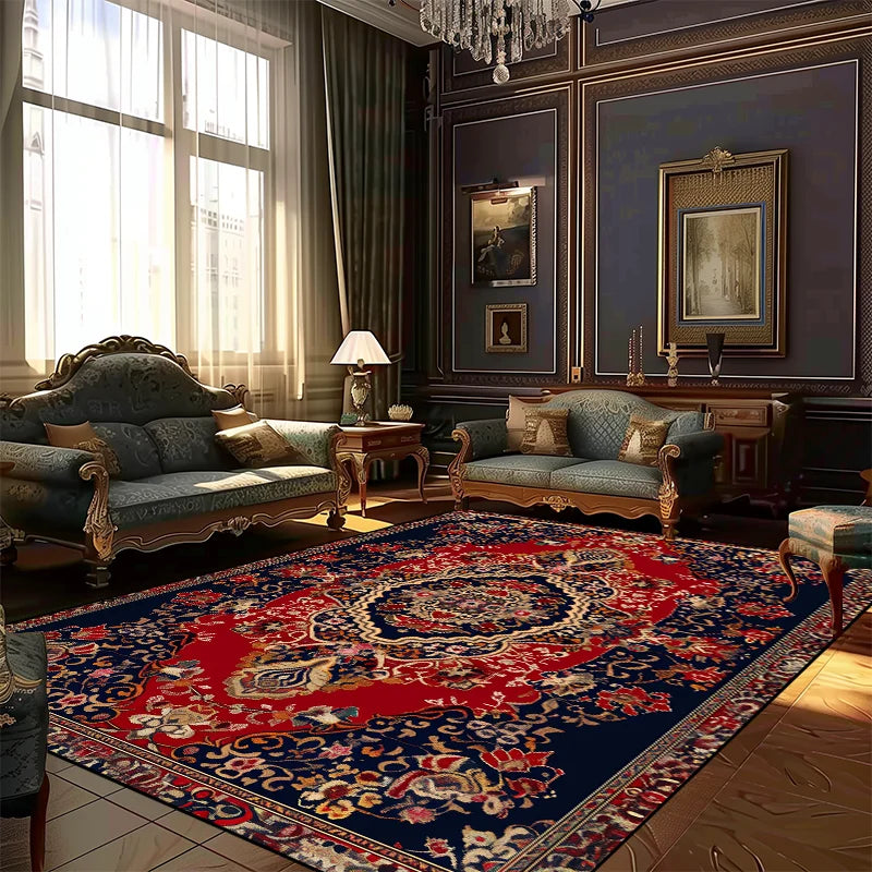 Persian Style Rugs for Living Room Decoration Carpet Large Area Bedroom Anti-slip Floor Mat Washable Lounge Rug Customized Size