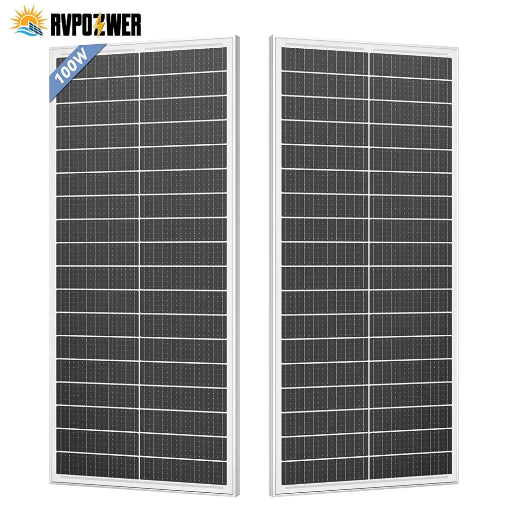 RVPOZWER 400W/200W/100W Rigid Solar Panels, 18BB N-Type Mono Cells