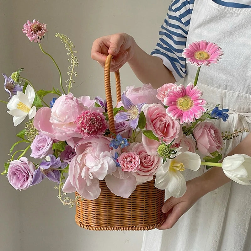 Hand Woven Creative Flower Baskets