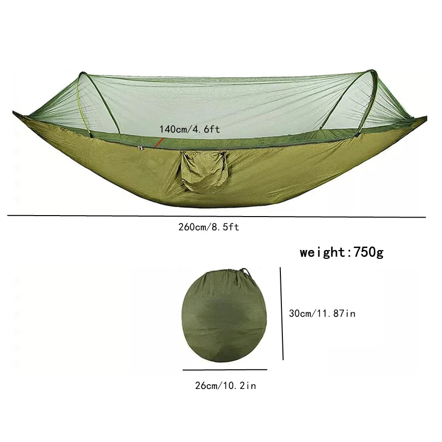 2 Person Parachute Fabric Hammock With Mosquito Net