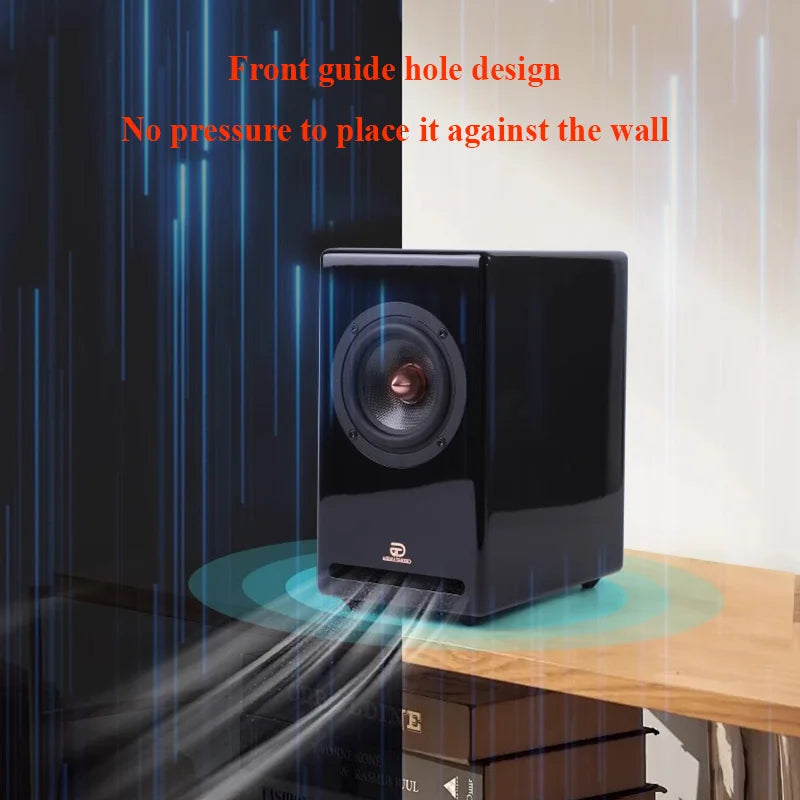 G1Pro HIFI Passive Bookshelf Speakers 4 Inch Carbon Fibre Full-range Paint Home Audiophile Passive Speakers 80W Output Power