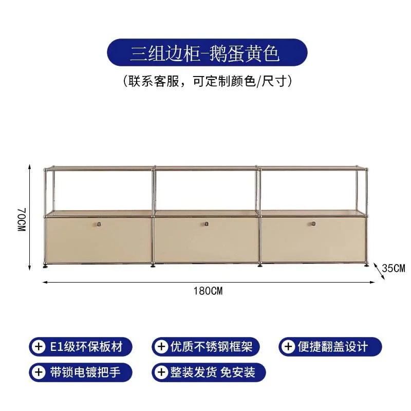 Customizable Modern Module Living Room Cabinet, Combination Sideboard Chest of Drawers