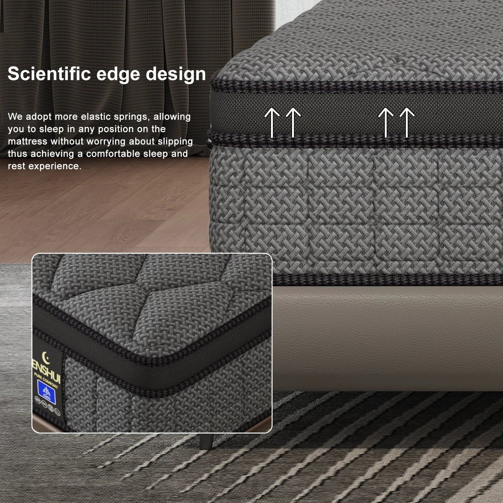 12"/14" Inch Medium Gel Memory Foam Mattress, Twin, Full, Queen, King Mattress In A Box