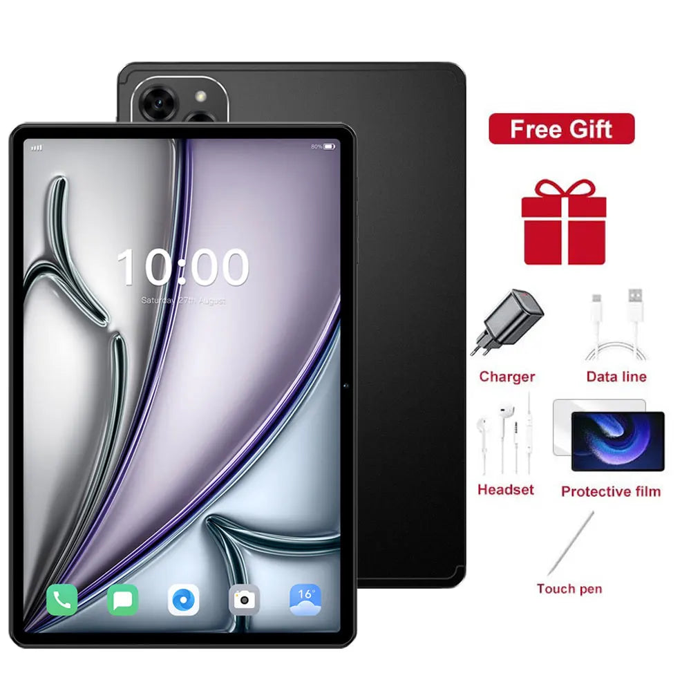 HOT Pad 16 Pro Android Tablet PC 22GB+2TB Ultra-clear Original Global Version 10000mAh Battery 10.1HD Tablet 4G 5G Dual SlM Tab