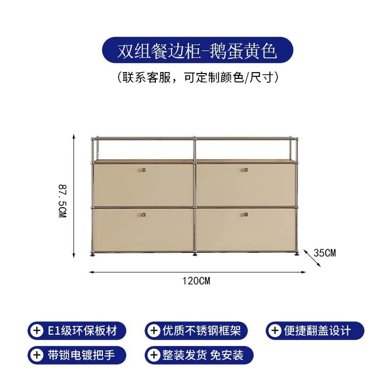 Customizable Modern Module Living Room Cabinet, Combination Sideboard Chest of Drawers