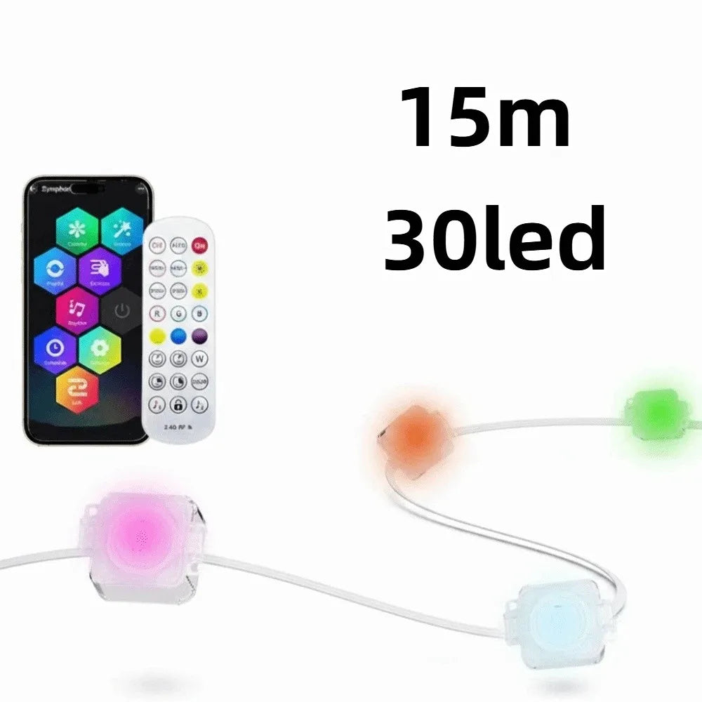 All Holiday Waterproof RGB Lights, Smart App Remote Control, Bluetooth