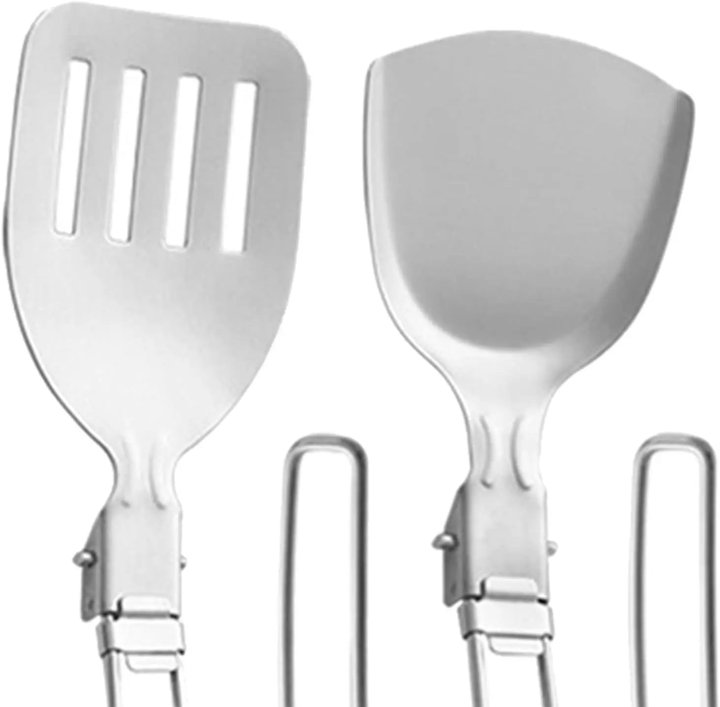 Folding Spatula Spoon Shovel Food Turner, Stainless Steel Outdoor Camping BBQ Cooking Tableware