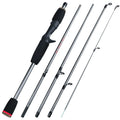 Sougayilang 5 Section Spinning Casting Rods, 1.7m Ultralight Weight Carbon Fiber Fishing Rod