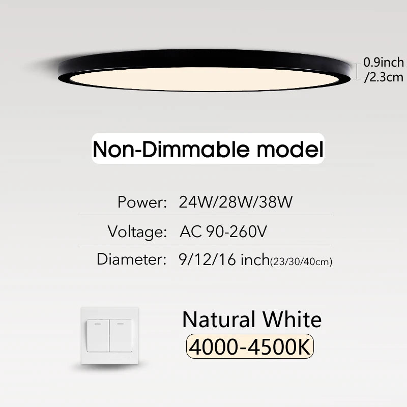 MARPOU 2cm Ultra-thin LED ceiling light
