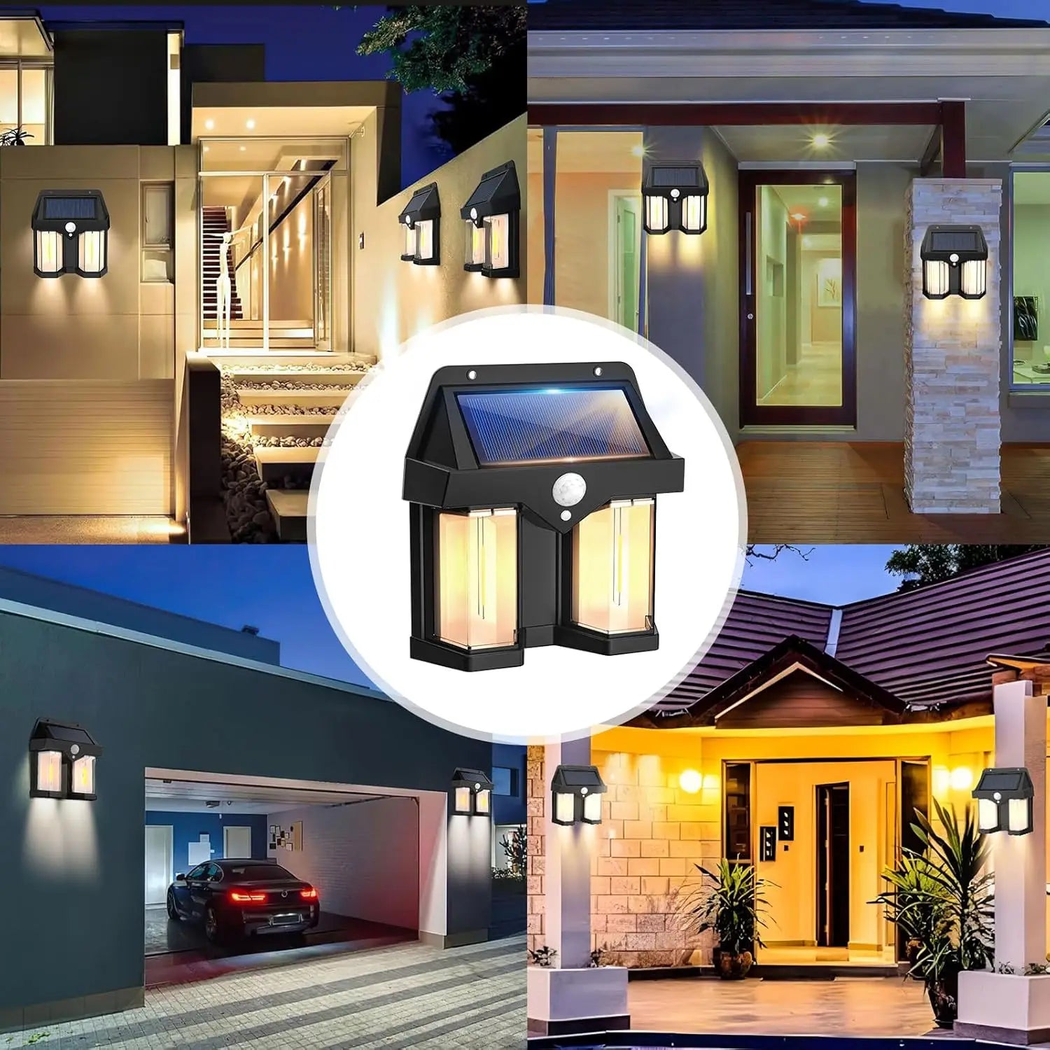 Solar Wall Lamp Outdoor 1/2 PCS Motion Sensor 3 Modes