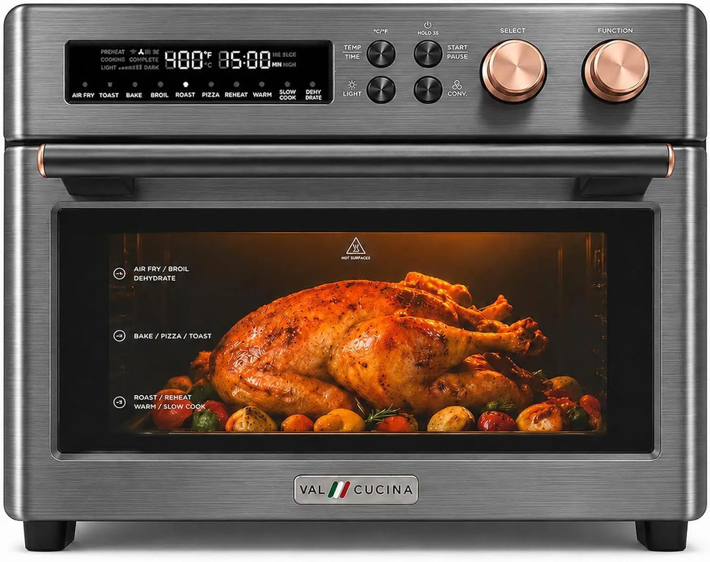 Infrared Heating 26.3 QT Air Fryer Toaster Oven, Large Countertop Convection Oven 10-in-1 Combo,
