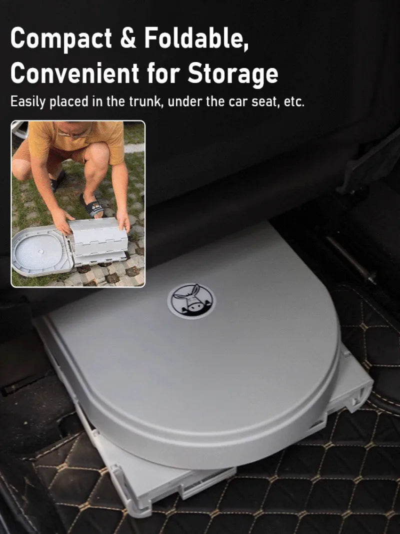 Car Portable Folding Toilet Travel Accessories Emergency Portable Toilet Outdoor Car Portable Toilet