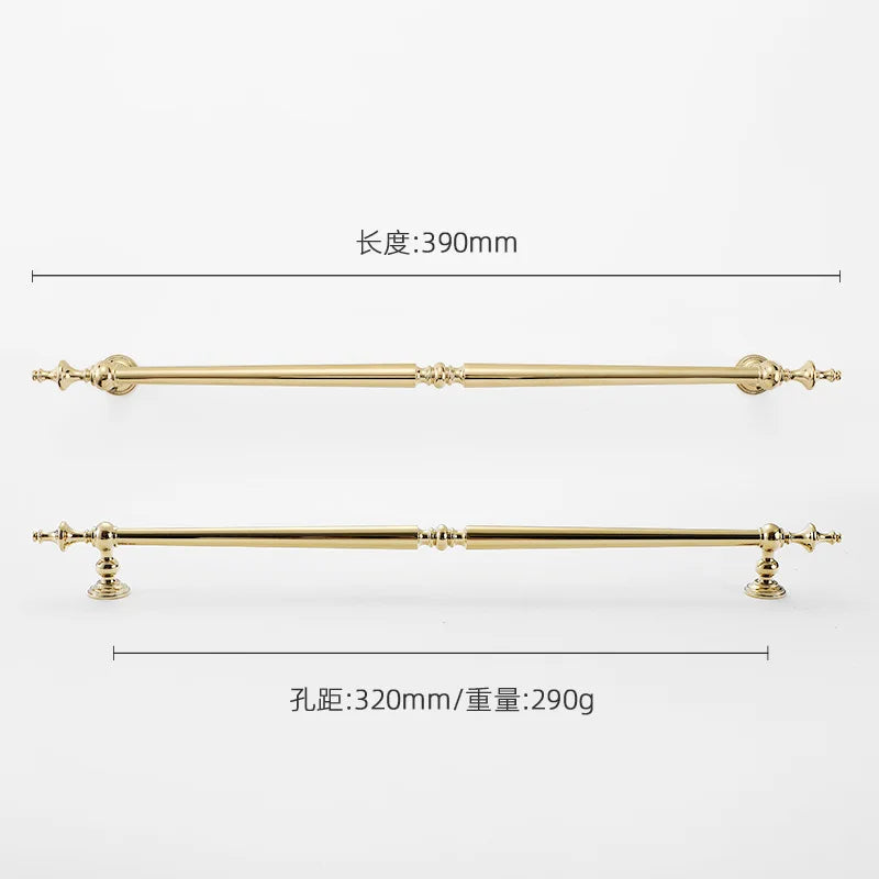 Bright Gold Luxury Solid Brass Handles for Cabinets and Drawers