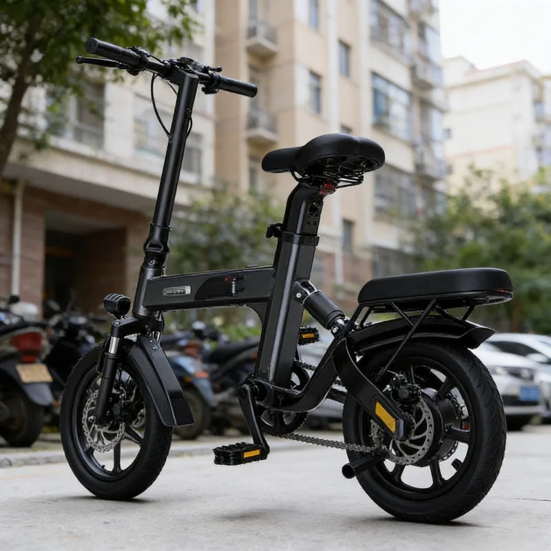 14-inch folding parent-child E-Bike, 350W brushless motor
