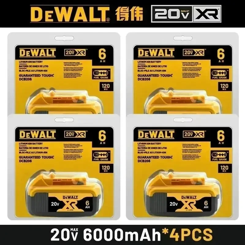 New 100% Original Dewalt 6Ah/5Ah 20V Power Tool Battery DCB206 20V Battery DCB205 DCB200 Air Transport