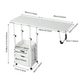 Movable Bedside Table Warp-Proof Overbed Desk, Height Adjustable EASY Cleaning Multi-Function Bed Table