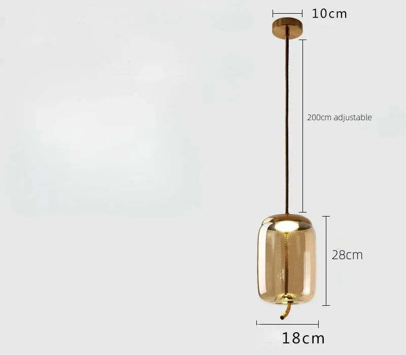 Nordic Style Designer Postmodern Luxury Glass Single Head Pendant Lamp, Creative Art Bar Dining Lighting Fixture