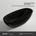 Artificial Stone Bathtub, Marble Look Freestanding Tub