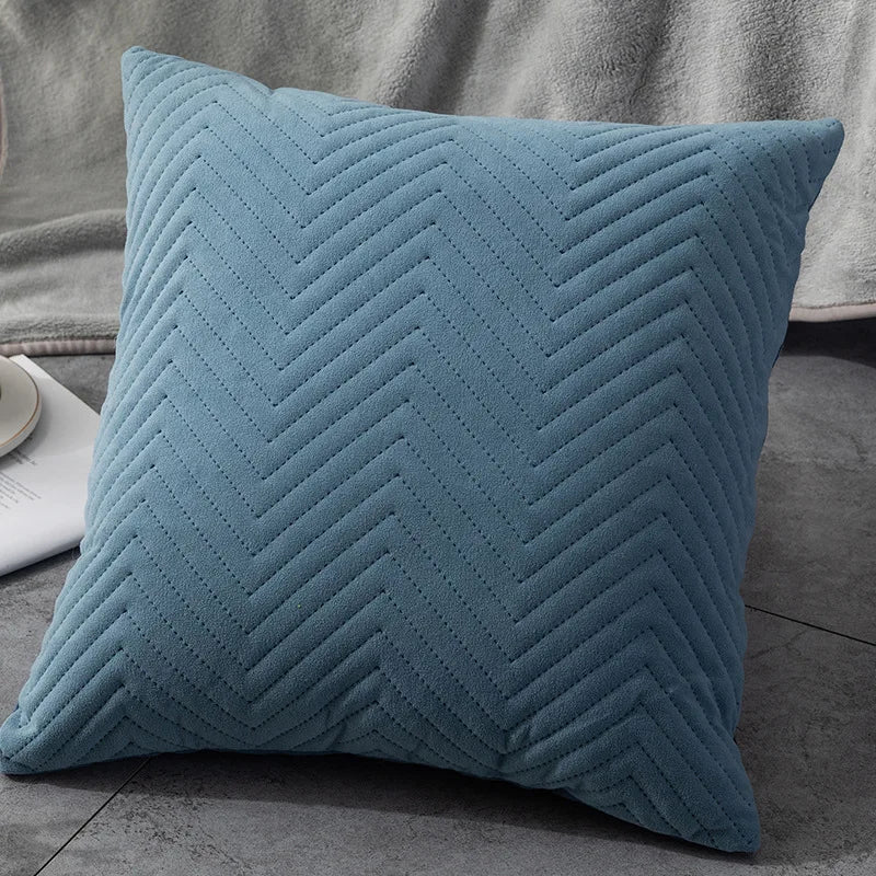 Quilted Velvet Pillowcase Throw Pillow Covers 45x45cm