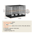 SucceBuy 30In Flight Bird Cage, Stackable Divided Small Travel Birdcage with Handle and Perche