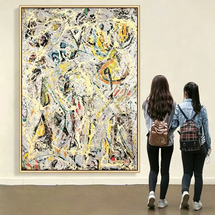 Large Home Decor Art Copy Pollock Oil Paintings
