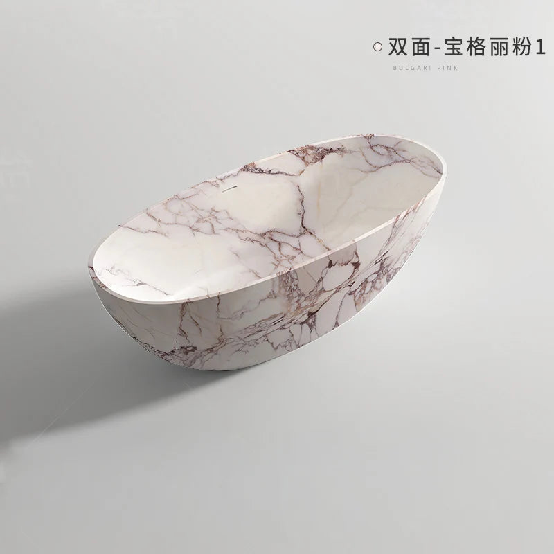 Any Size Custom Premium Marble Freestanding Bathtub One Piece Double Soaking Tub Luxury Home Hotel Villa Guesthouse Bathroom Tub