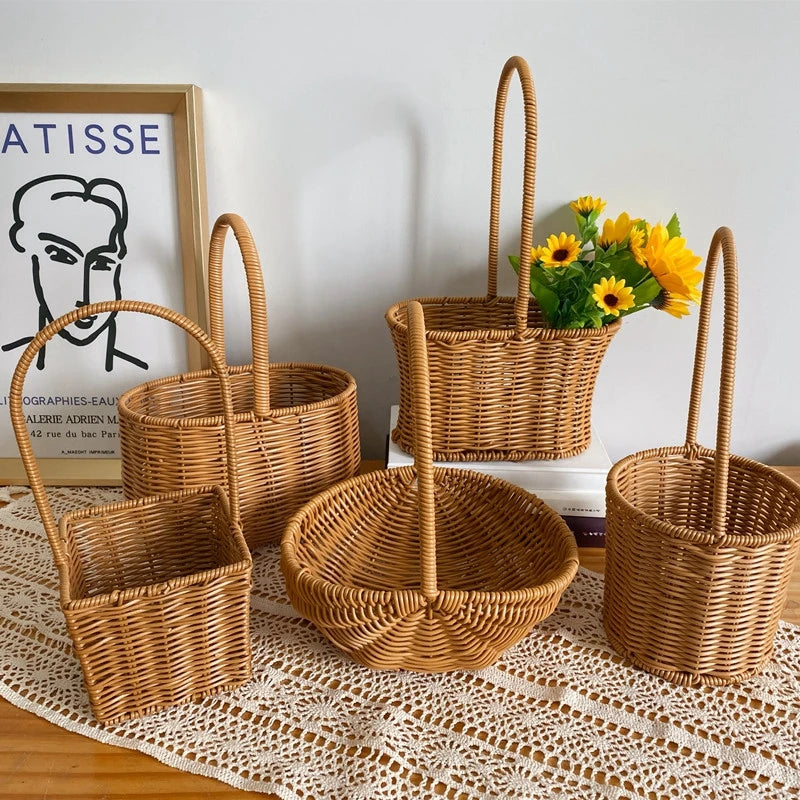 Hand Woven Creative Flower Baskets