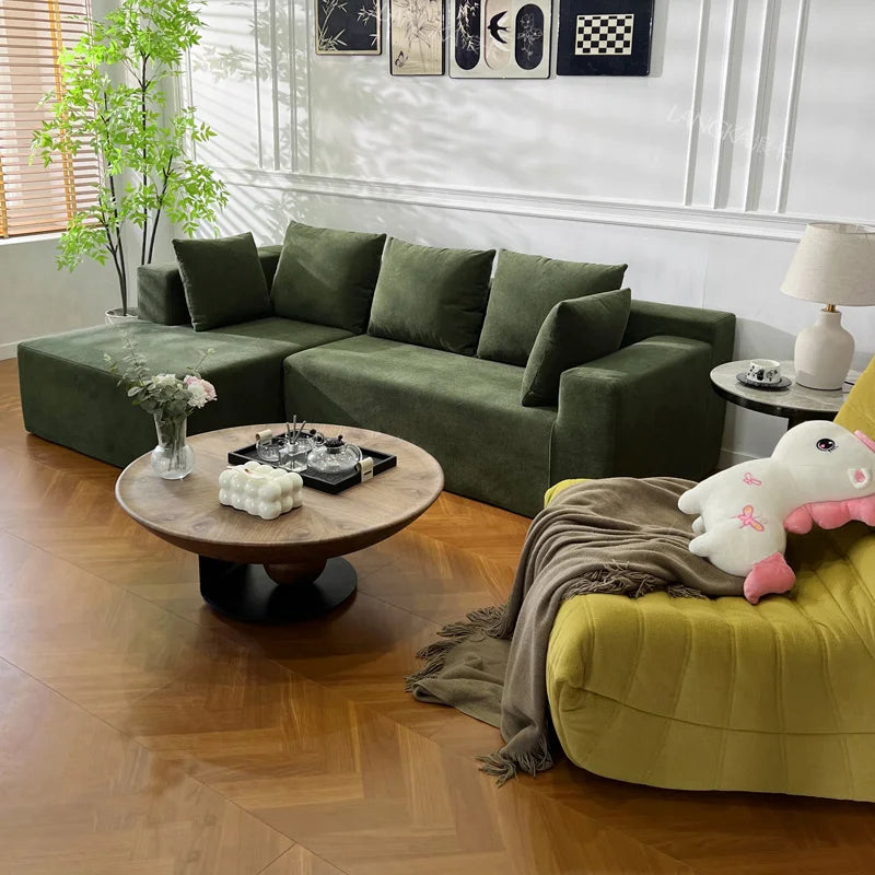 Modern Fabric Upholstered Corner Sofa