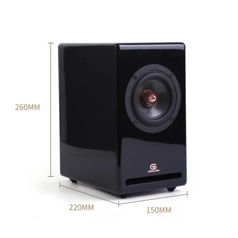 G1Pro HIFI Passive Bookshelf Speakers 4 Inch Carbon Fibre Full-range Paint Home Audiophile Passive Speakers 80W Output Power