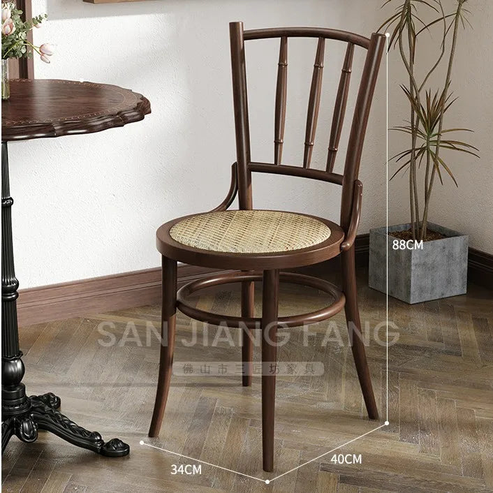 American Retro Cafe Solid Wood Table and Chair Combination Milk Tea Dessert Bakery Restaurant Commercial Dining Table and Chair
