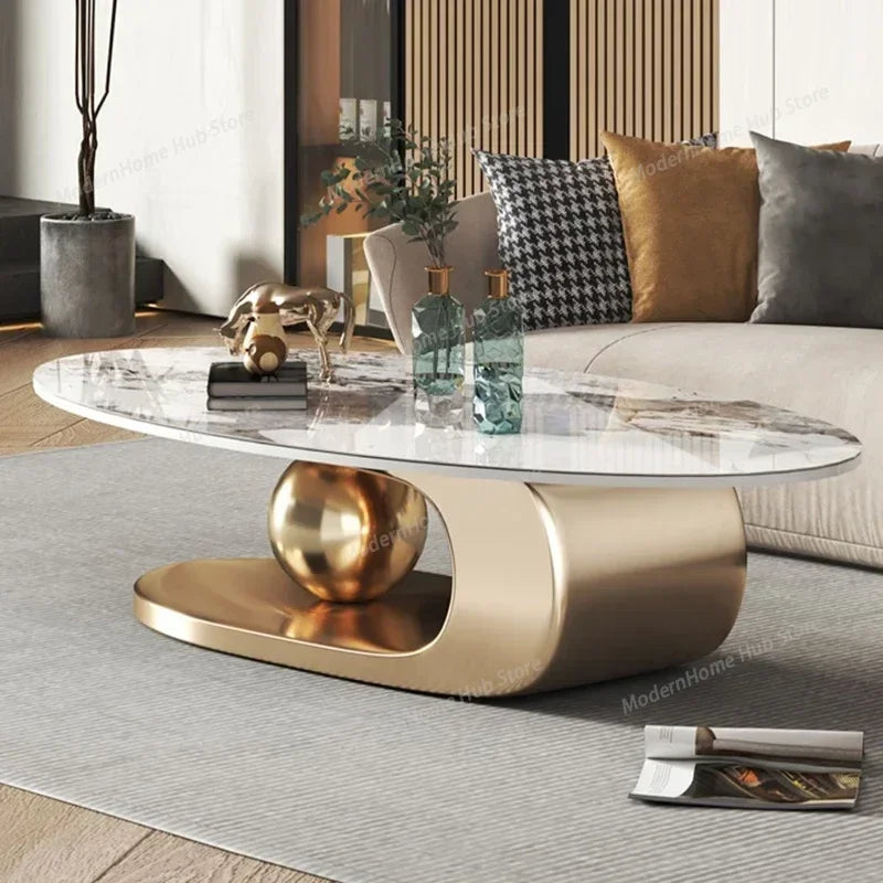 Nordic Modern Design Oval Coffee Tables