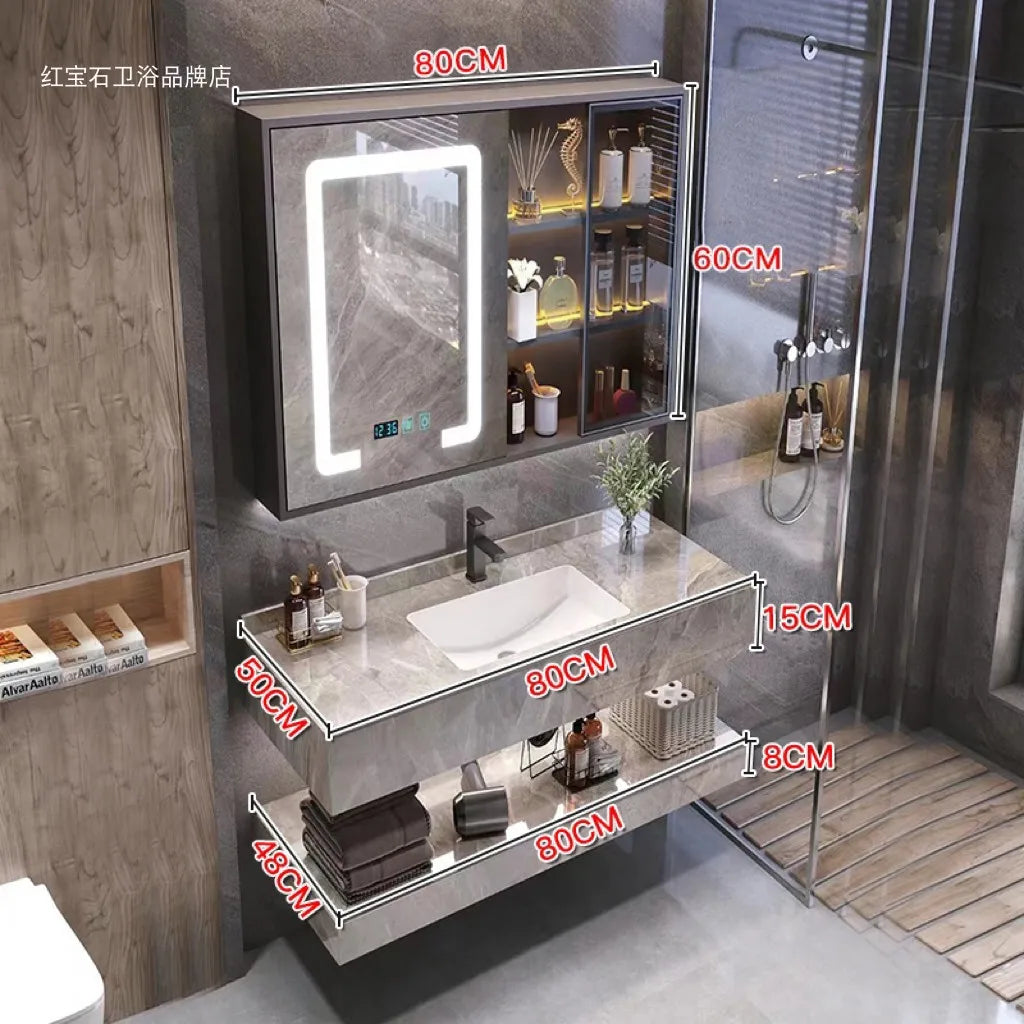Simple Washbasin Bathroom Partition Vanity
