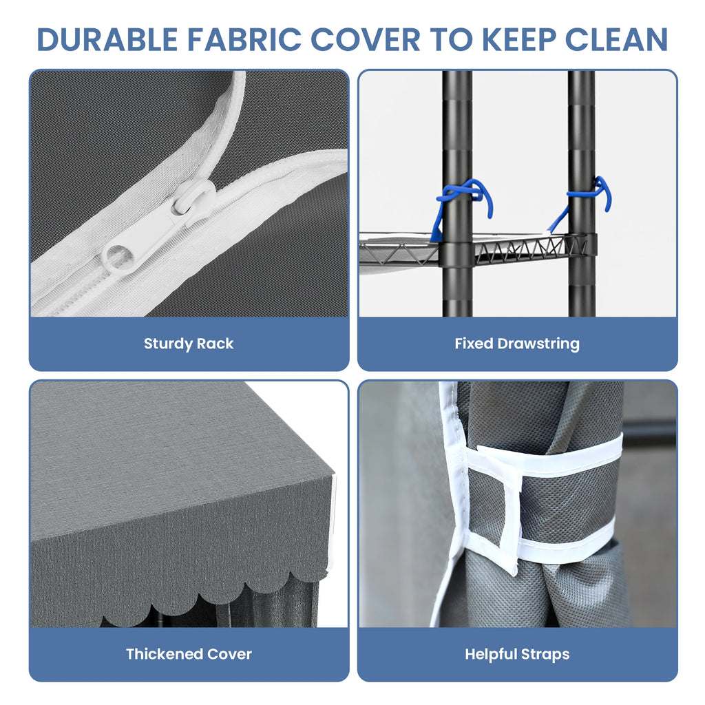Freestanding Portable Heavy Duty Clothes Rack