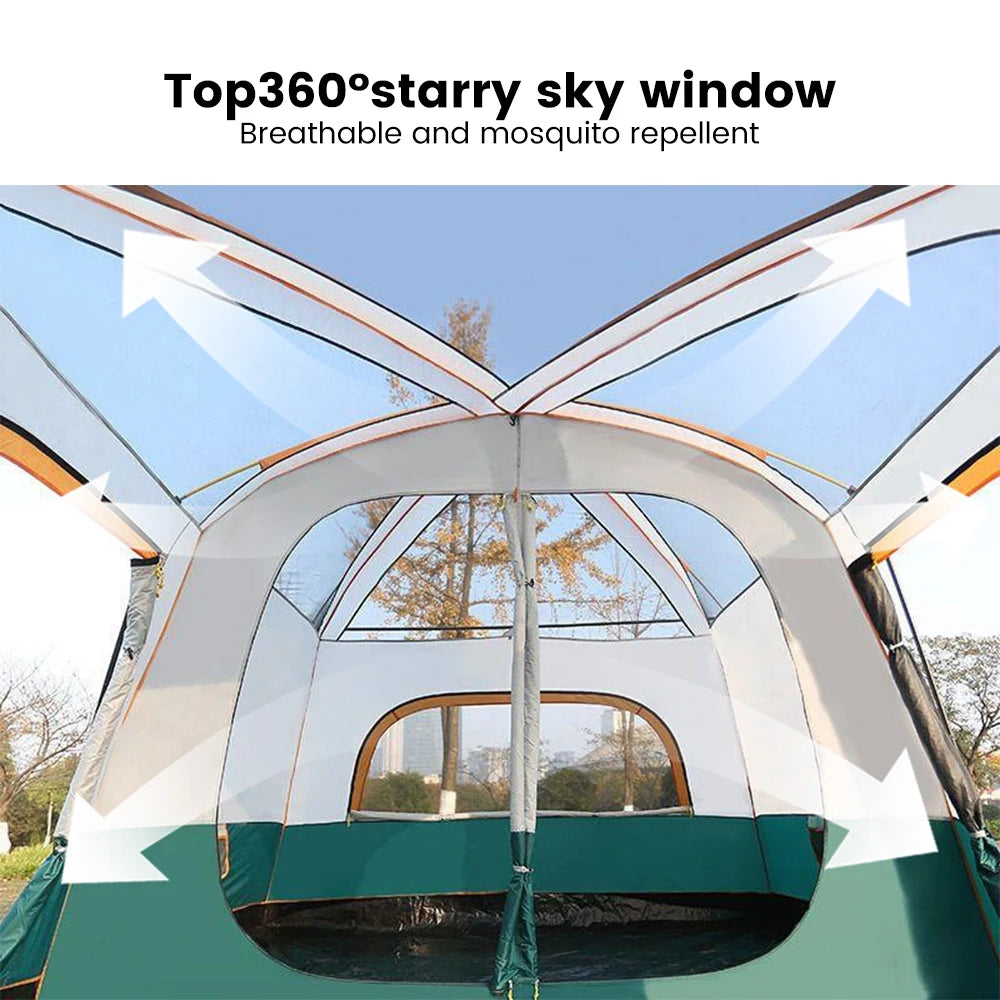 Upgraded 4 Season 2 Room Family Camping Tent