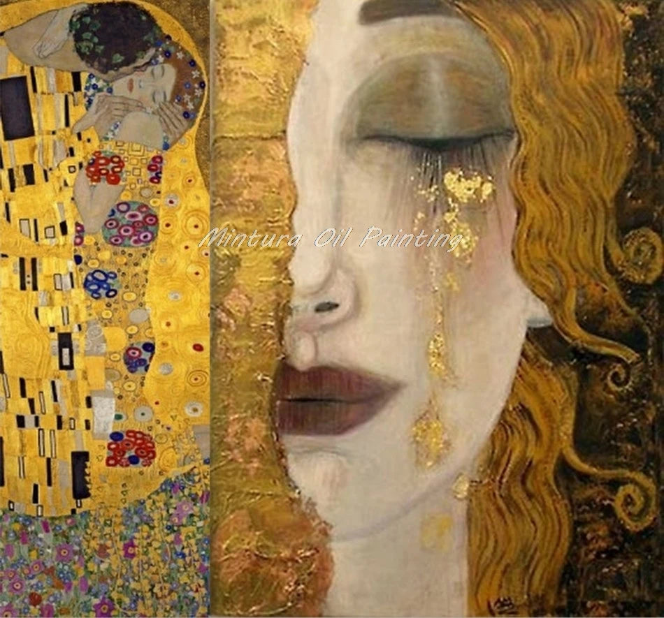 Mintura,100% Handpaintied Reproduction Gustav Klimt Oil Painting on Canvas