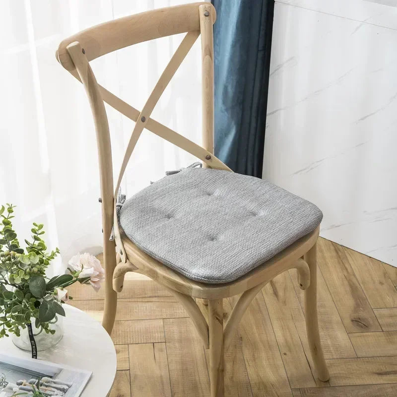 Nordic Multi Color Breathable Chair Cushion with Straps