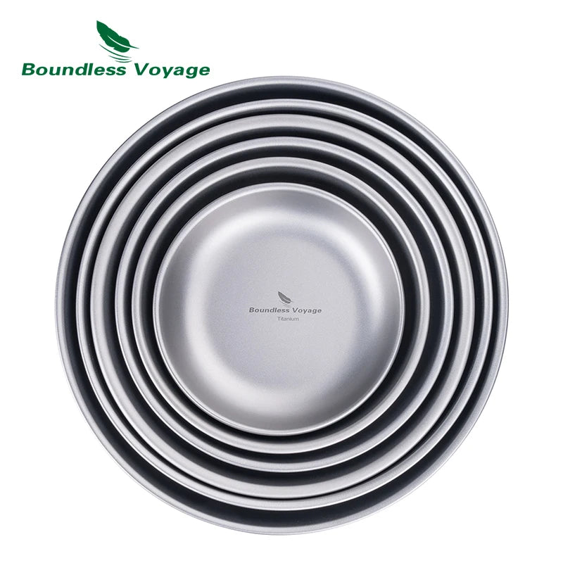 Boundless Voyage Titanium Outdoor Camping Food Serving Dinnerware